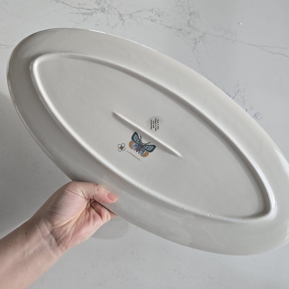 Anthropologie Bistro Butterfly Oval Platter - Picture 4 of 12